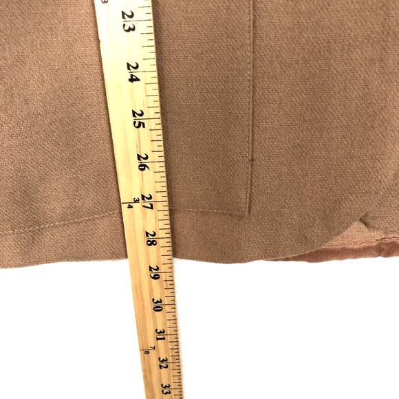 VTG BARONESA Wool Blend Blazer Women’s Sz 6 (40") Camel Tan Lined Pockets USA - Picture 11 of 16